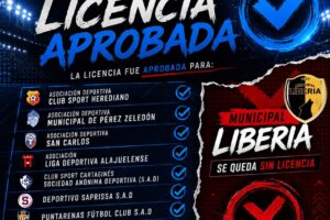 Liberia sin licencia para el torneo