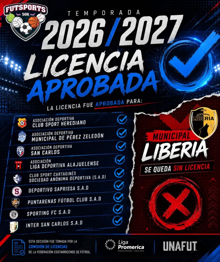 Liberia sin licencia para el torneo