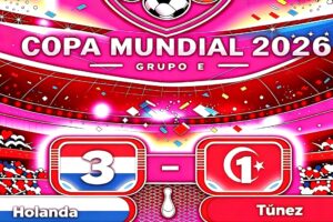 Paises Bajos asegura su clasificación  a la siguiente ronda del mundial mientras Túnez queda Eliminado.