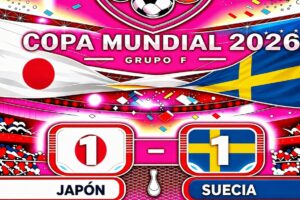 Japón Logra empate ante Suecia y casi que asegura su cupo en la siguiente ronda.