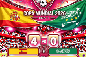 España golea a Arabia Saudita en su Segunda Presentación en el Mundial.