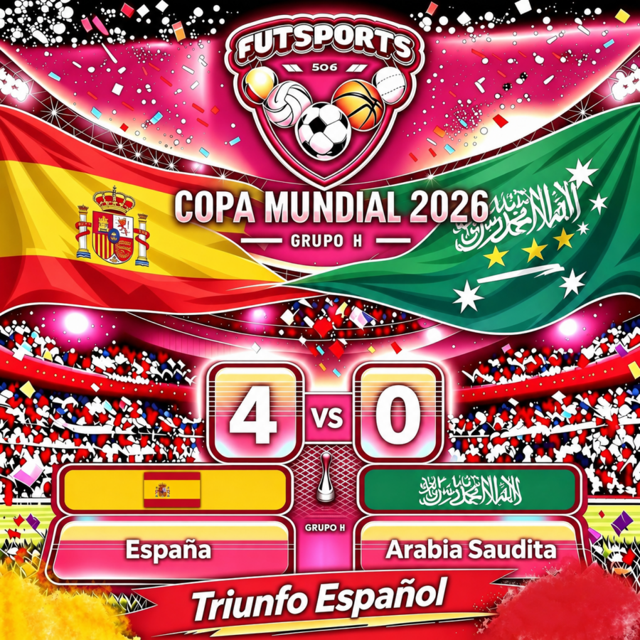 España golea a Arabia Saudita en su Segunda Presentación en el Mundial.