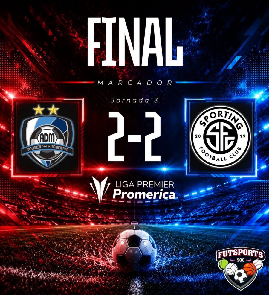 AD Moravia y Sporting FC empatan en la capital.