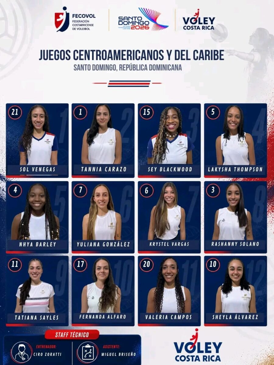 Costa Rica presenta su convocatoria para los Juegos Centroamericanos y del Caribe 2026.